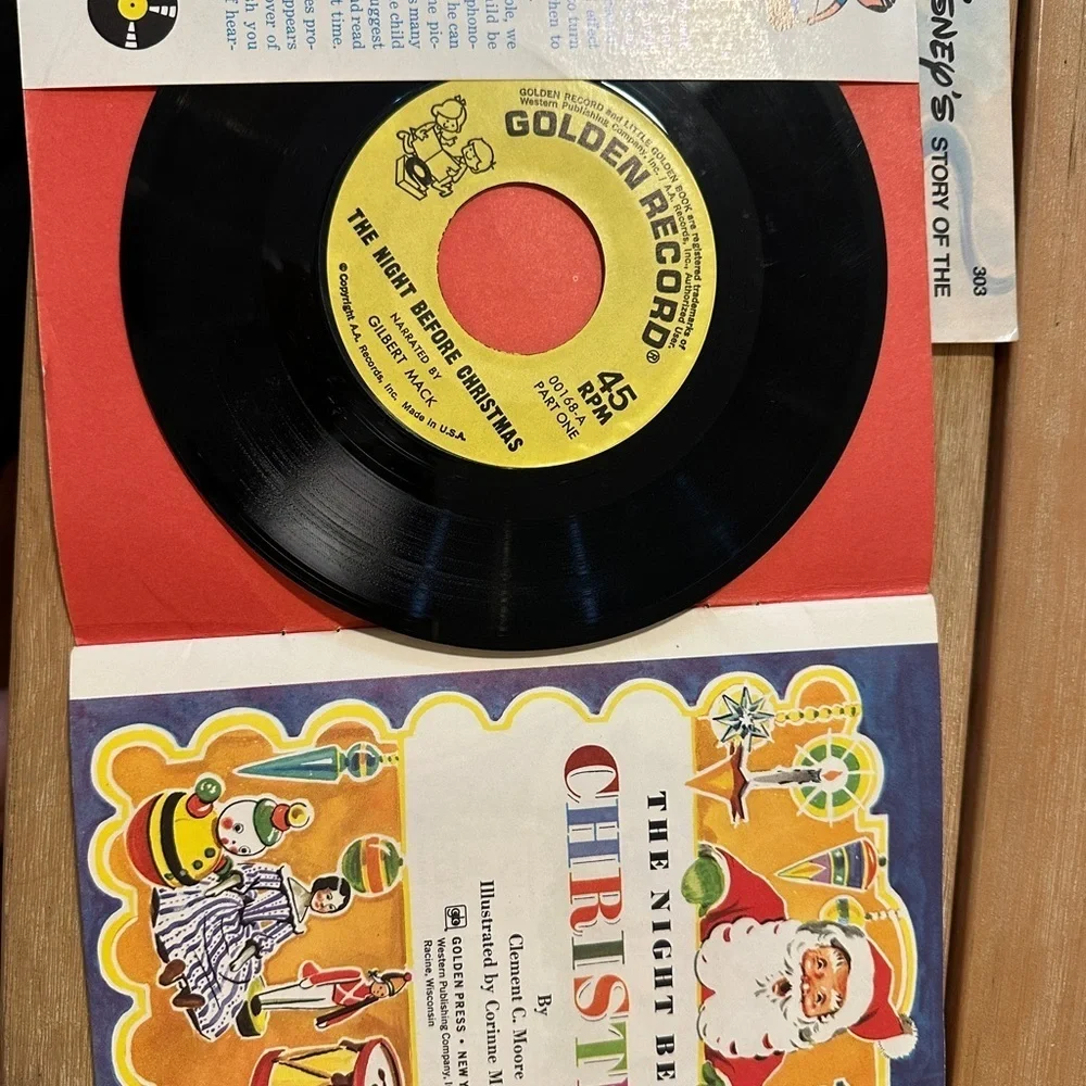 Golden Book Record Read and Hear Kids Storybook Set with Golden Records